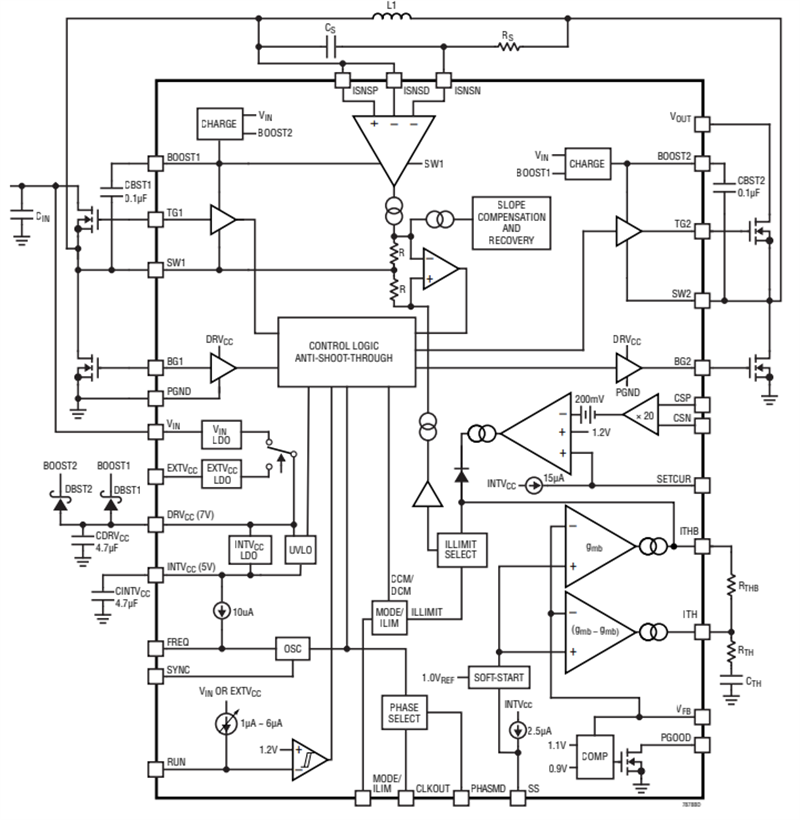 LTC7878 4-Switch Buck-Boost Controller - ADI | Mouser